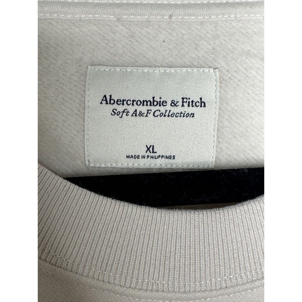 Abercrombie & Fitch Horses Sunday Sweatshirt XL Cream Soft A&F Western Oversized - Picture 8 of 8